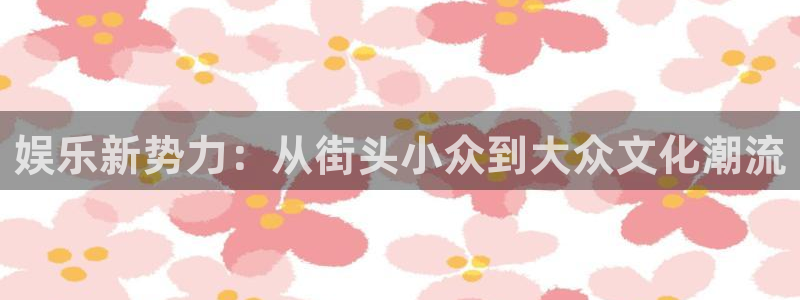 天天购彩4平台注册：娱乐新势力：从街头小众到大众文化潮流