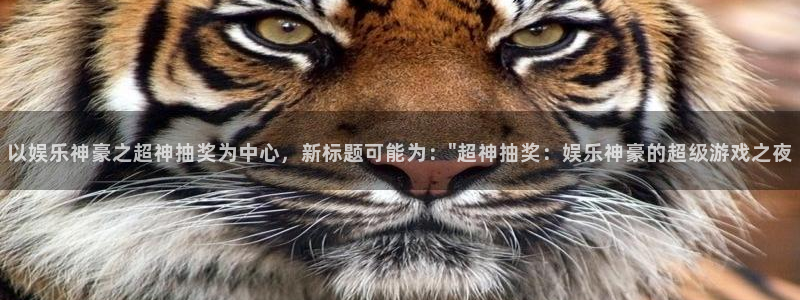 天天购彩体育f开号：以娱乐神豪之超神抽奖为中心，新标题可能为：\