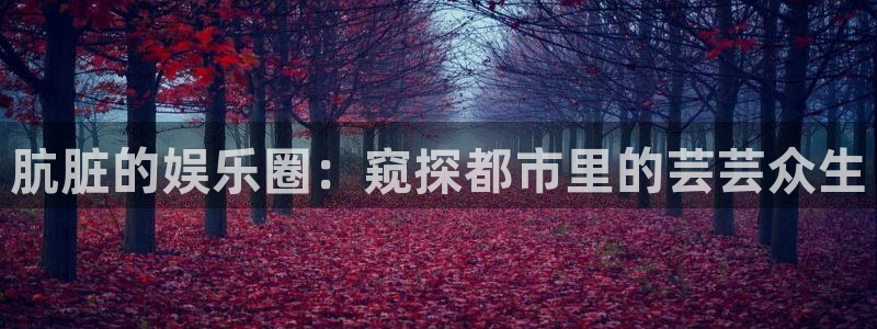 天天购彩体育平台登录入口：肮脏的娱乐圈：窥探都市里的芸芸众生