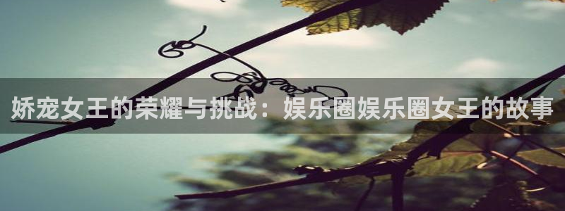 天天购彩5：娇宠女王的荣耀与挑战：娱乐圈娱乐圈女王的故事